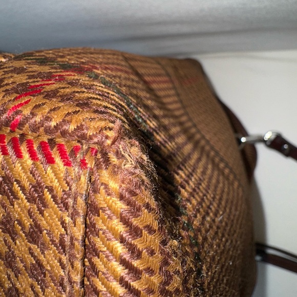 Vintage Lauren by Ralph Lauren Brown Plaid Tote Bag - Picture 10 of 16